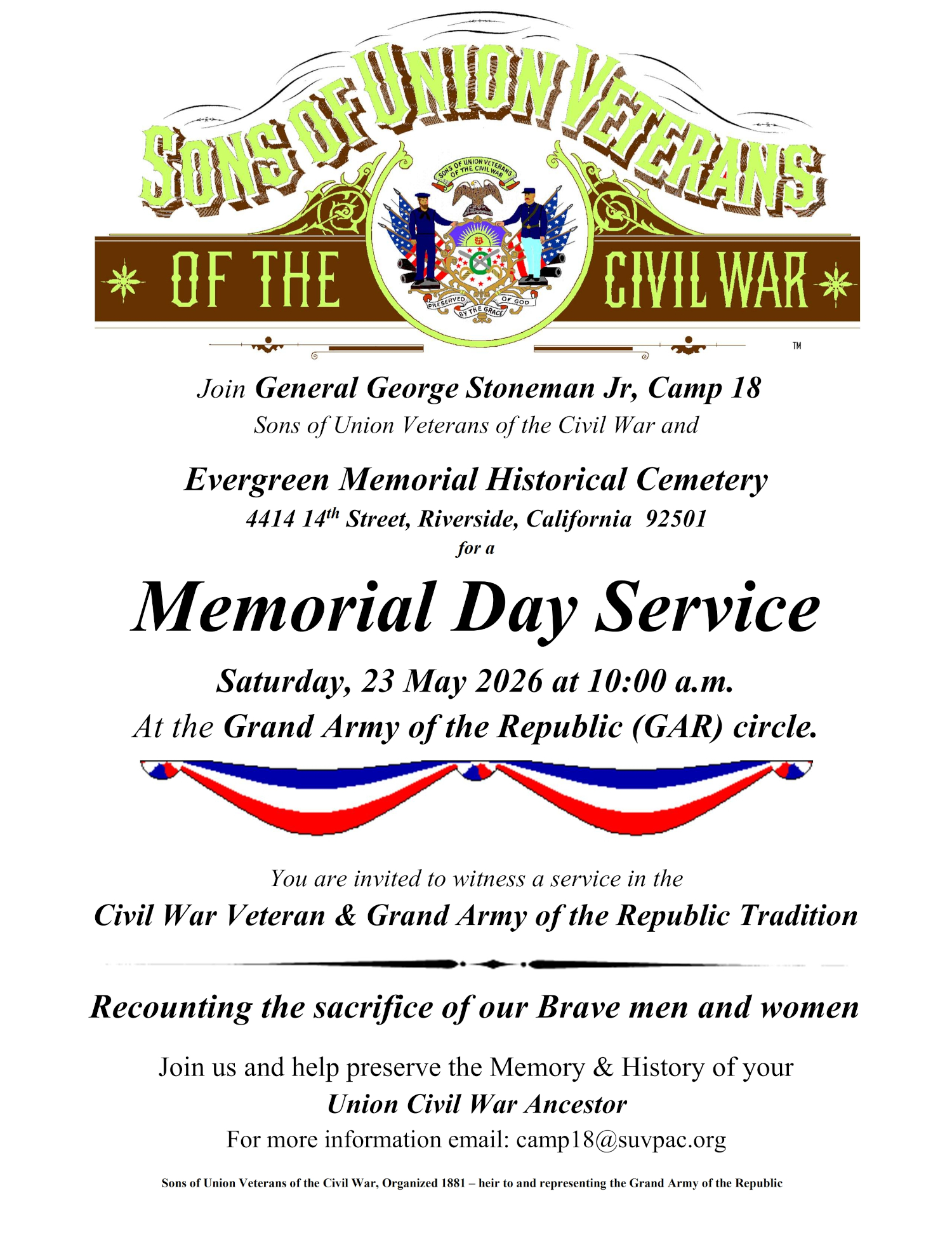 memorial day sons of union event
